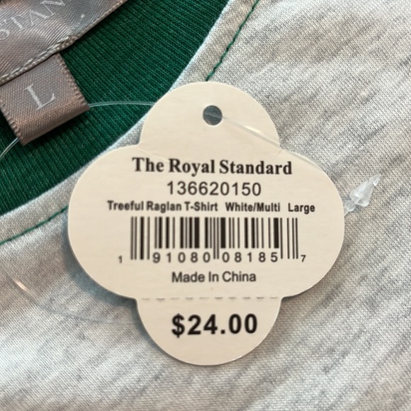 NWT Royal Standard Treeful Raglan T-shirt; size L - Picture 5 of 5
